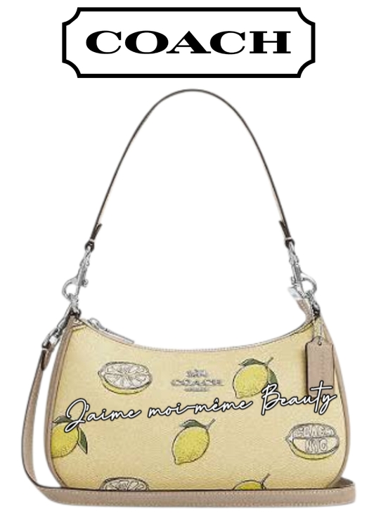 Coach Handbags - Coach Lemon Fruit Print Teri Shoulder Bag - Yellow Silver Hardware - NEW Summer